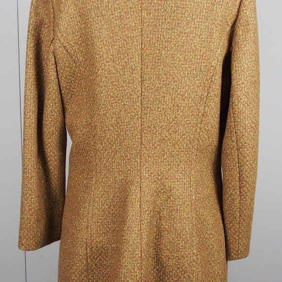 Vintage unbranded tweed ladies long trench style coat size S/M - Picture 7 of 16